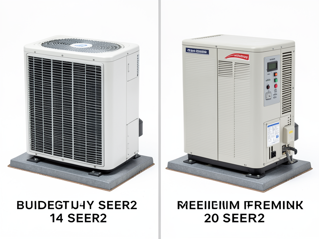 Comparing the long-term costs of a cheap AC unit versus a high-efficiency model in Bartlett